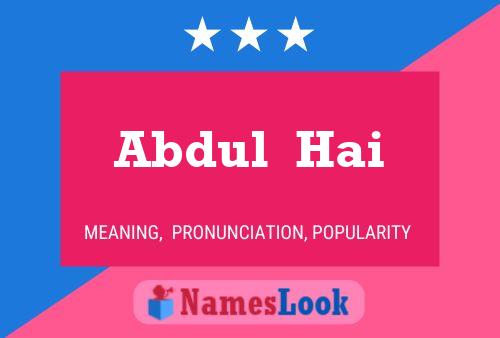 Póster del nombre Abdul  Hai