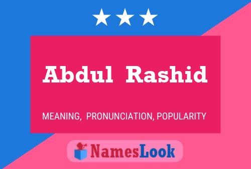 Póster del nombre Abdul  Rashid