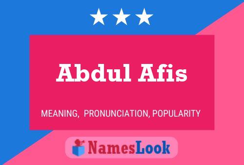 Póster del nombre Abdul Afis