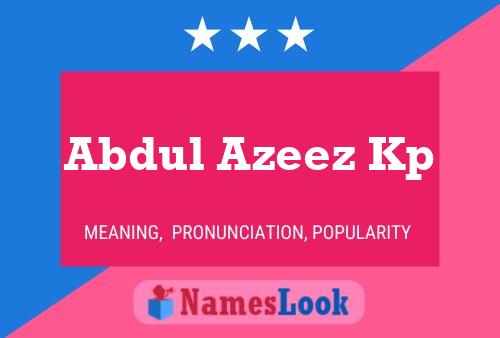 Póster del nombre Abdul Azeez Kp