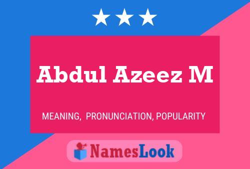 Póster del nombre Abdul Azeez M