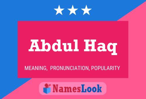 Póster del nombre Abdul Haq