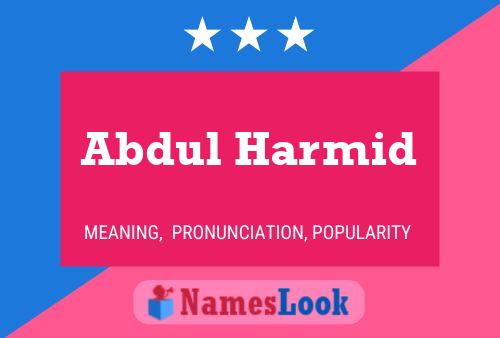 Póster del nombre Abdul Harmid