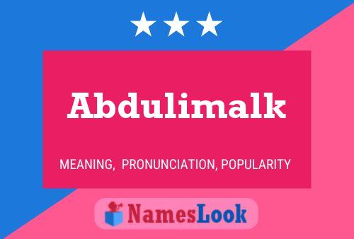 Póster del nombre Abdulimalk