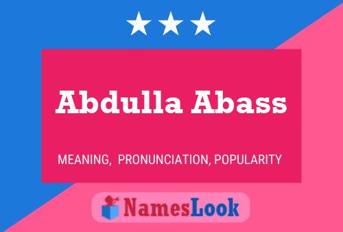 Póster del nombre Abdulla Abass