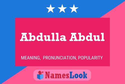 Póster del nombre Abdulla Abdul