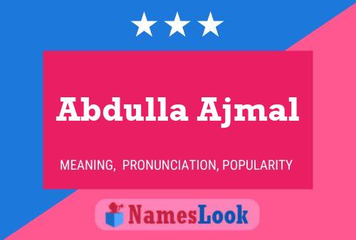 Póster del nombre Abdulla Ajmal