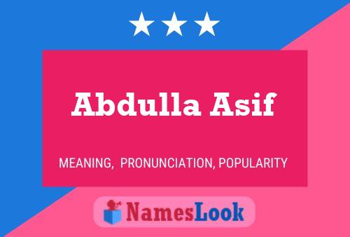 Póster del nombre Abdulla Asif