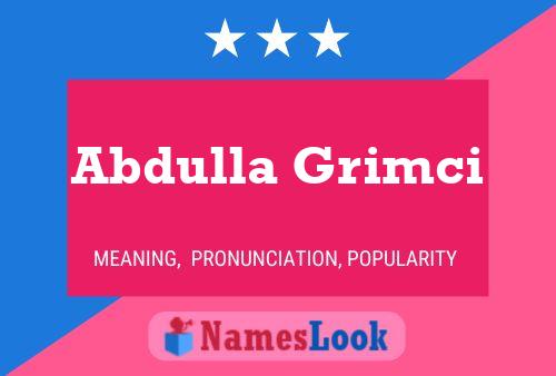 Póster del nombre Abdulla Grimci