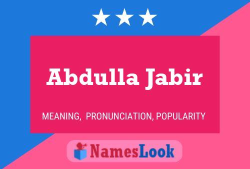 Póster del nombre Abdulla Jabir