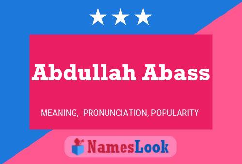 Póster del nombre Abdullah Abass