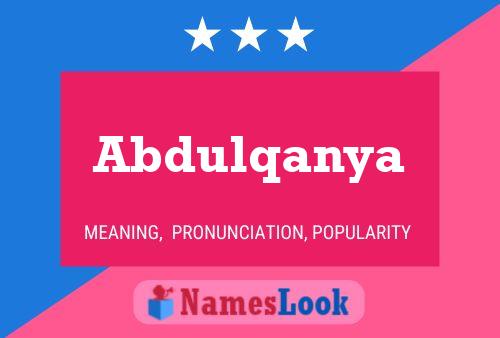 Póster del nombre Abdulqanya