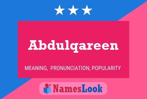 Póster del nombre Abdulqareen