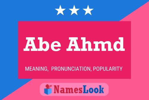 Póster del nombre Abe Ahmd