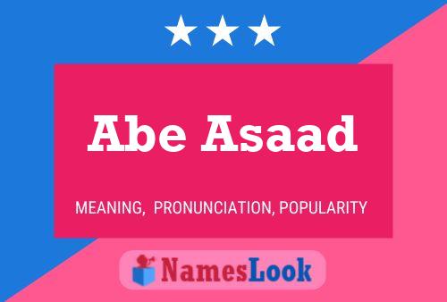 Póster del nombre Abe Asaad