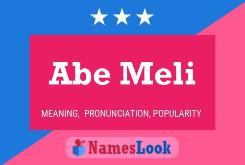 Póster del nombre Abe Meli