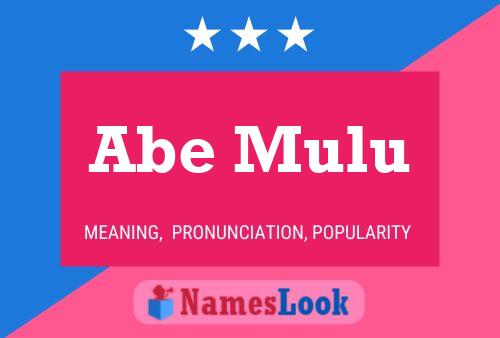 Póster del nombre Abe Mulu