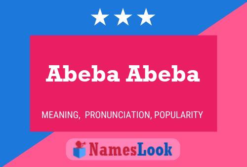 Póster del nombre Abeba Abeba