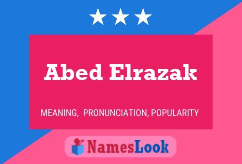 Póster del nombre Abed Elrazak