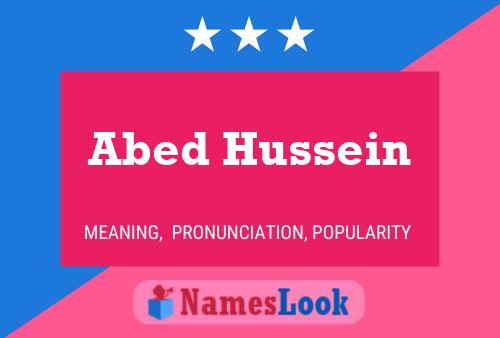 Póster del nombre Abed Hussein