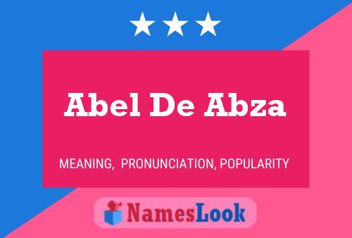 Póster del nombre Abel De Abza