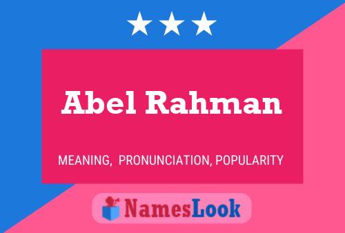 Póster del nombre Abel Rahman