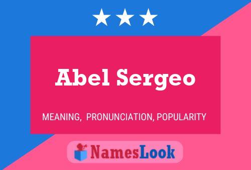 Póster del nombre Abel Sergeo