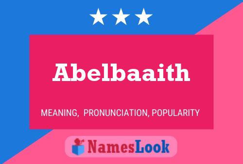 Póster del nombre Abelbaaith