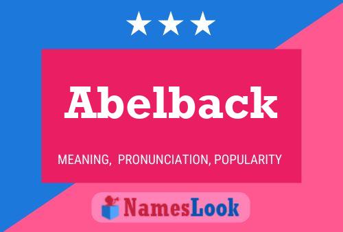 Póster del nombre Abelback