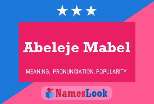 Póster del nombre Abeleje Mabel