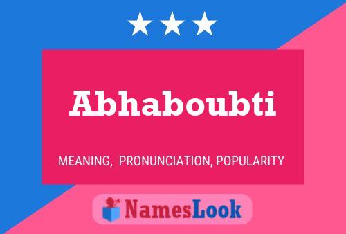 Póster del nombre Abhaboubti