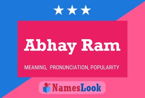 Póster del nombre Abhay Ram