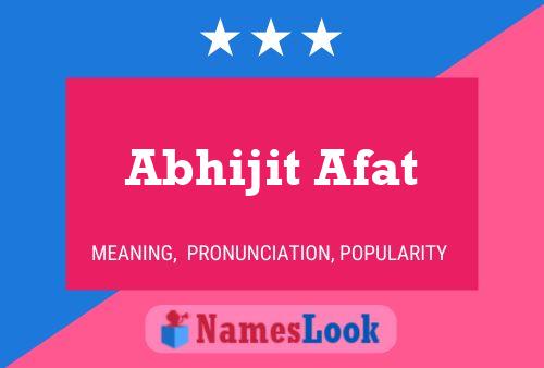 Póster del nombre Abhijit Afat