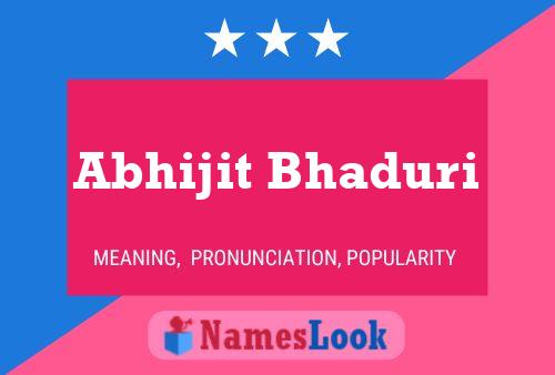 Póster del nombre Abhijit Bhaduri