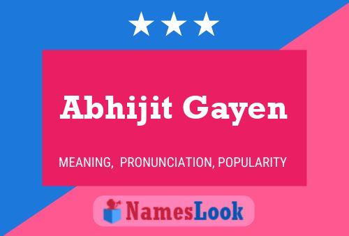 Póster del nombre Abhijit Gayen