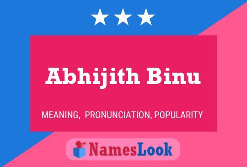 Póster del nombre Abhijith Binu