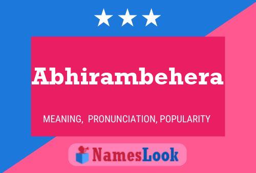 Póster del nombre Abhirambehera