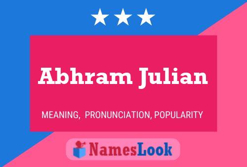 Póster del nombre Abhram Julian