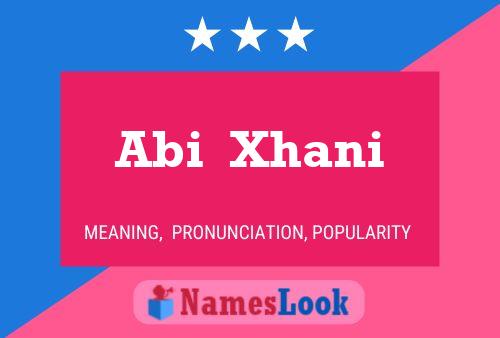 Póster del nombre Abi  Xhani