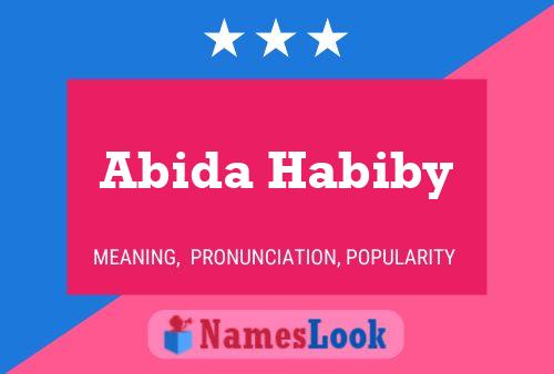 Póster del nombre Abida Habiby