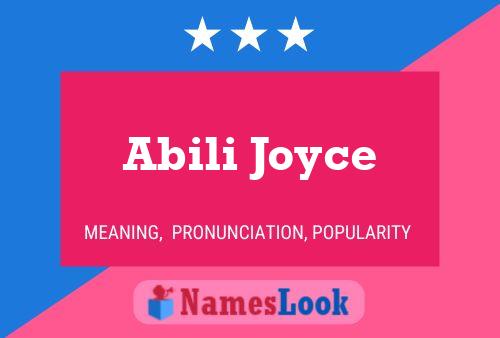 Póster del nombre Abili Joyce