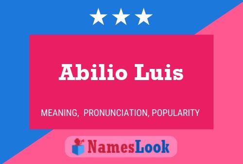 Póster del nombre Abilio Luis