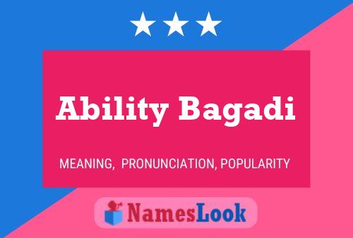 Póster del nombre Ability Bagadi