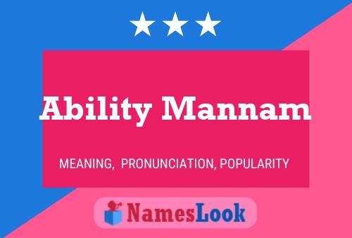 Póster del nombre Ability Mannam