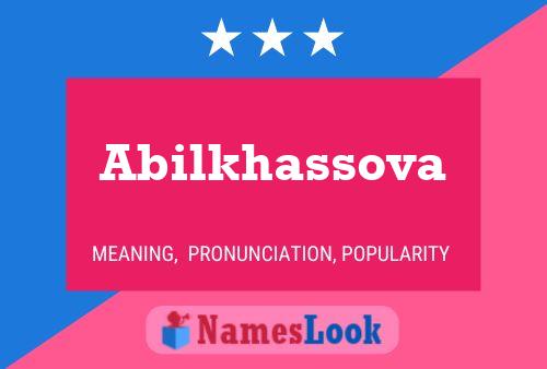 Póster del nombre Abilkhassova