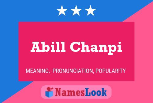 Póster del nombre Abill Chanpi