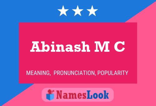 Póster del nombre Abinash M C