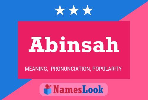 Póster del nombre Abinsah