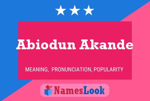 Póster del nombre Abiodun Akande