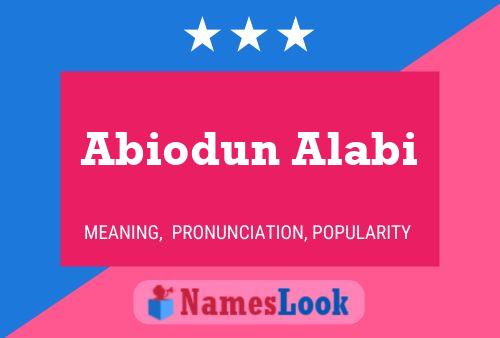 Póster del nombre Abiodun Alabi